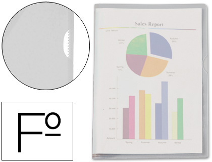 CAPA DOSSIER COM ABERTURA SUPERIOR E LATERAL DE 180 MICRONS