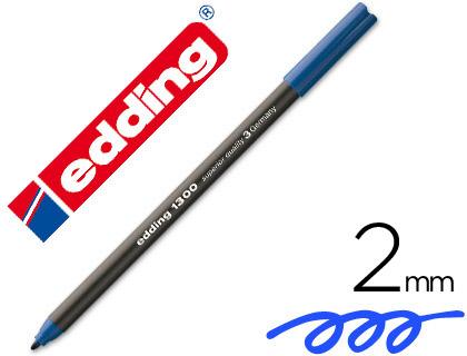 MARCADOR EDDING PONTA FIBRA 1300 AZUL PONTA REDONDA 0.5 MM