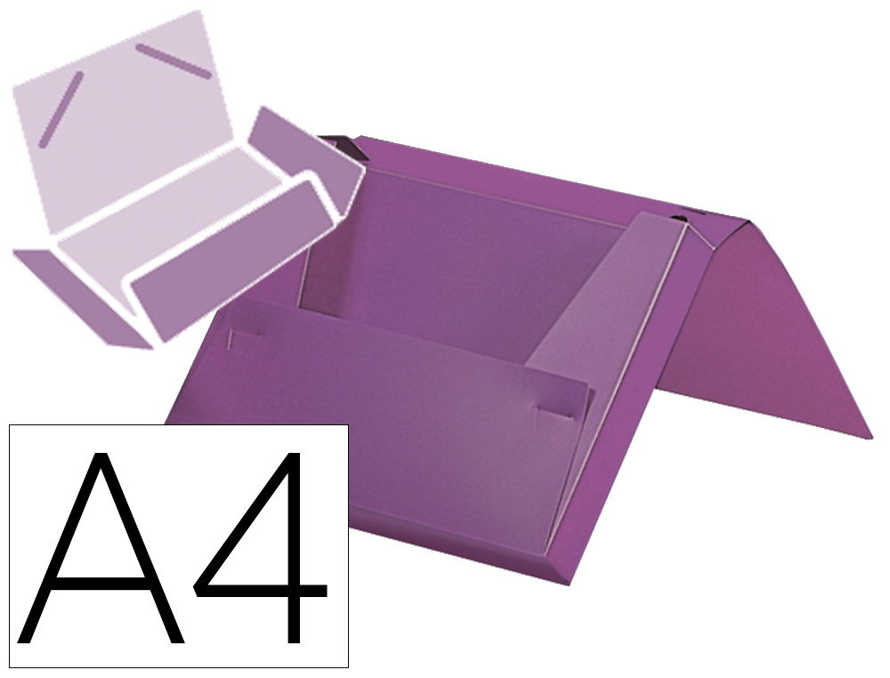 PASTA LIDERPAPEL PORTADOCUMENTOS COM ELASTICOS POLIPROPILENO DIN A4 LAVANDA OPACO LOMBADA 25 MM