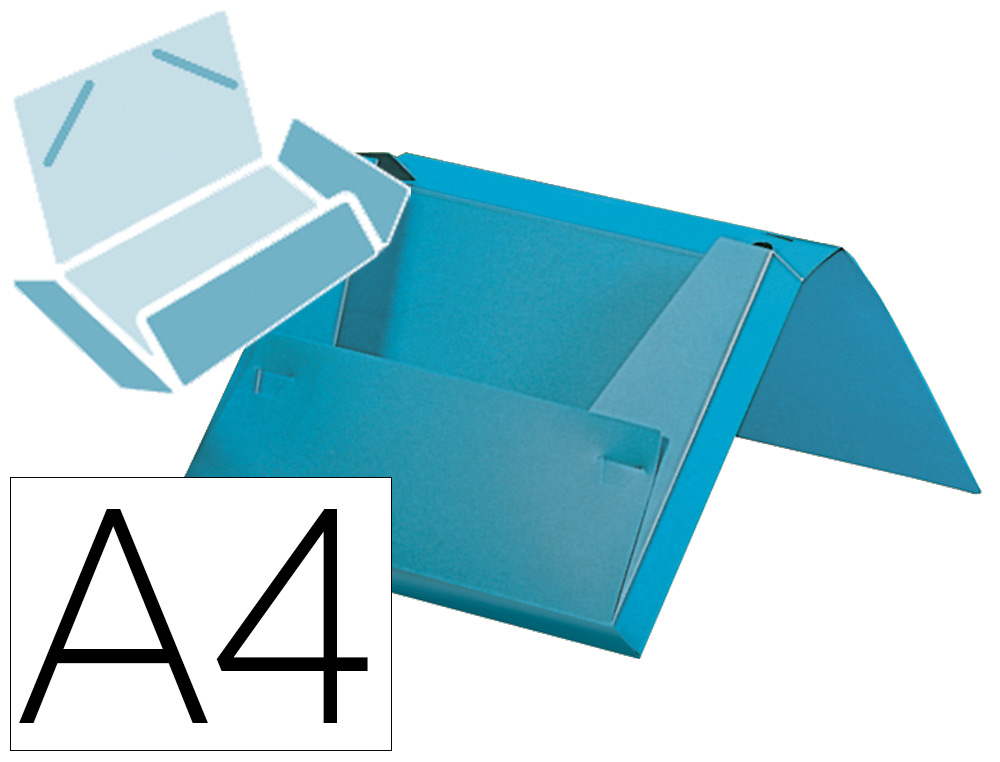 PASTA LIDERPAPEL PORTADOCUMENTOS COM ELASTICOS POLIPROPILENO DIN A4 CELESTE OPACO LOMBADA 25 MM