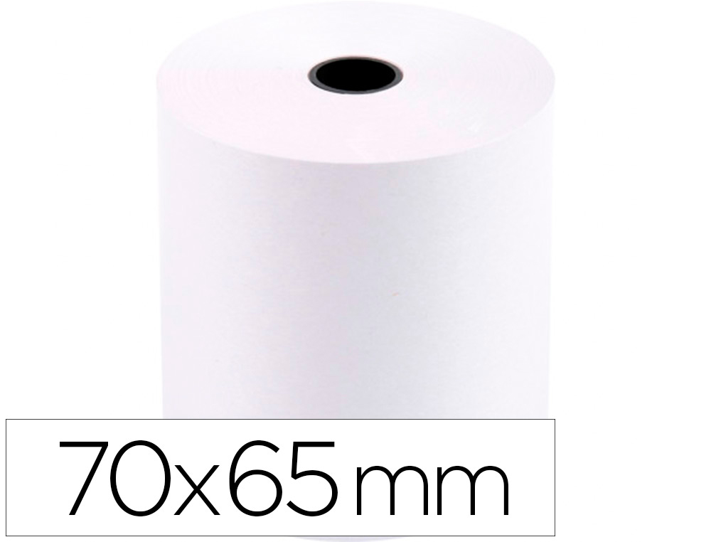 ROLO PAPEL PARA IMPRESSORA 70X65X11 MM 60 GR