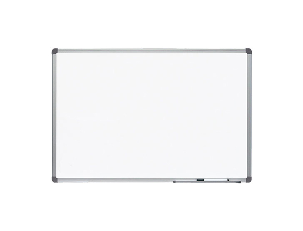 QUADRO BRANCO ROCADA ACO VITRIFICADO MAGNETICO MOLDURA ALUMINIO E CANTOS PVC 90X60 CM INCLUI BANDEJA PARA MARCADOR