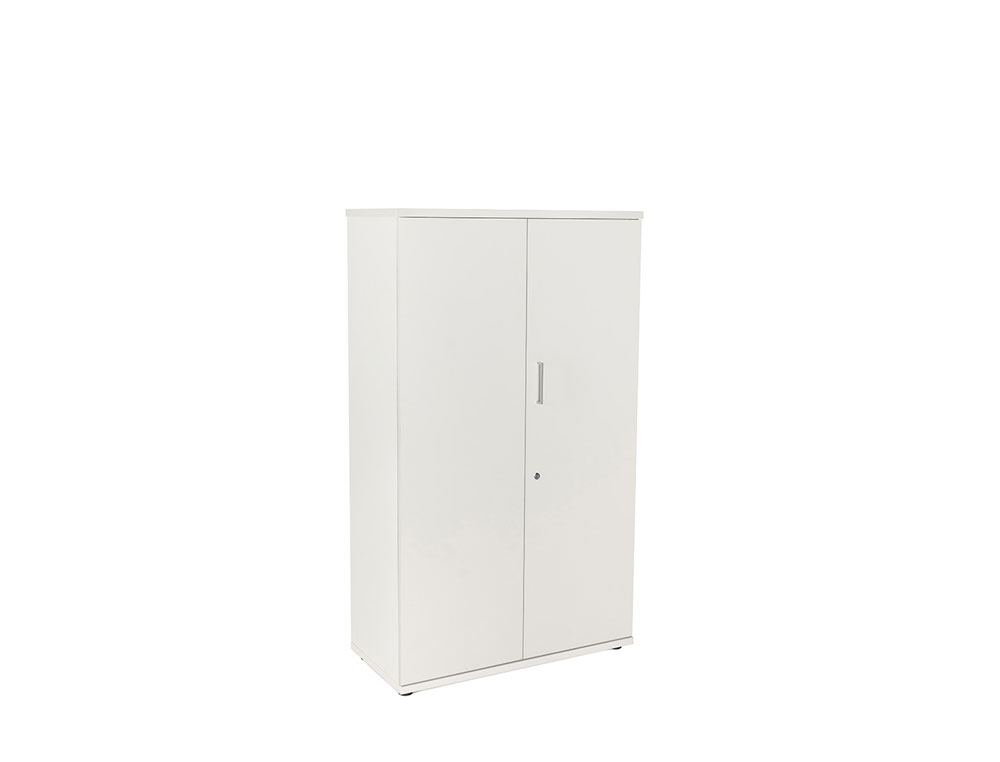 ARMARIO ROCADA COM QUATRO ESTANTES E DOIS PORTAS SERIE STORE 156X90X45 CM ACABAMENTO AW04 BRANCO/BRANCO