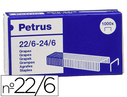 AGRAFES PETRUS GALVANIZADA 22/6 CAIXA 1000 UNIDADES