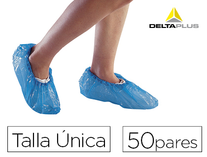 COBERTURA PARA CALÇADO DELTA PLUS POLIETILENO AZUL FORMATO UNICO CAIXA DE 50 PARES