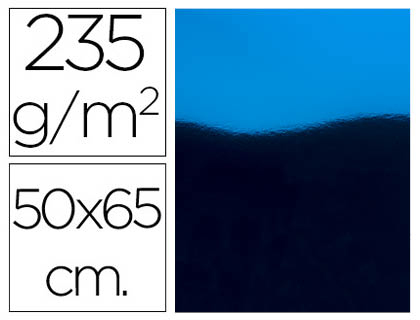 CARTOLINA LIDERPAPEL METALIZADA 50X65 CM 235 GR AZUL