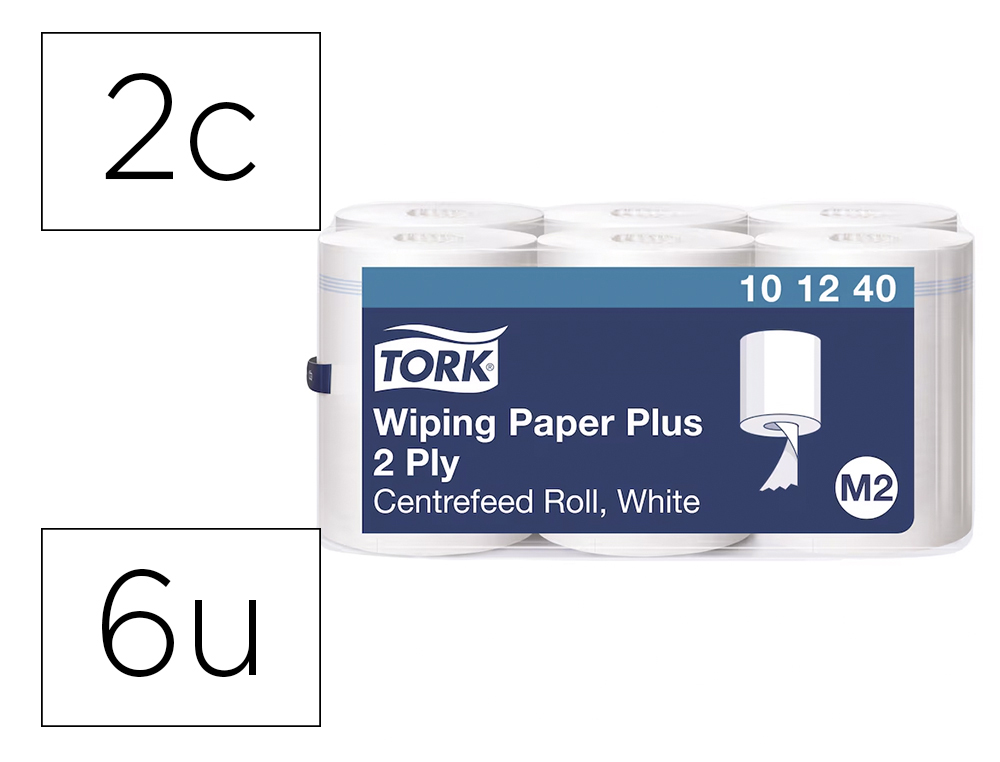 PAPEL SECA MAOS TORK SECAGEM EXTRA LARGURA 215 MM COMPRIMENTO 160 MT 2 FOLHAS PARA DISPENSADOR M2 CENTRAL PACK DE 6 UNI