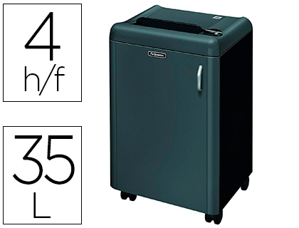 DESTRUIDORA DE DOCUMENTOS FELLOWES 1050HS CAPACIDADE DE CORTE 4 FOLHAS SEGURANCA P7 CESTO CESTO 35 L