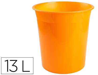 CESTO PLASTICO Q-CONNECT LARANJA TRANSLUCIDO 13 LITROS