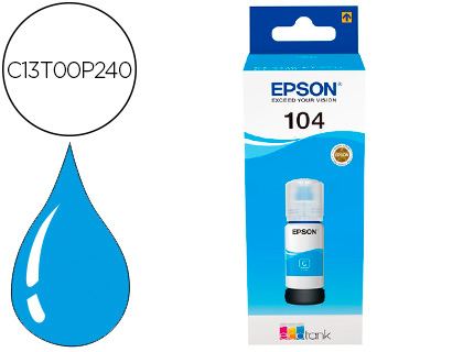 TINTEIRO EPSON ECOTANK 104 ET-2710 / 2711 / 2712 / 2720 / 2726 / 4700 CIAN 7500 PAGINAS