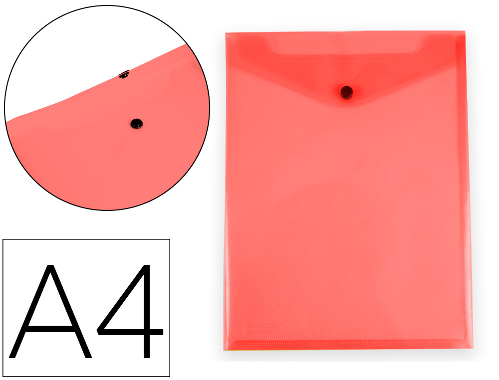 PASTA LIDERPAPEL DOSSIER COM MOLA POLIPROPILENO DIN A4 FORMATO VERTICAL COM FOLE VERMELHO TRANSLUCIDO