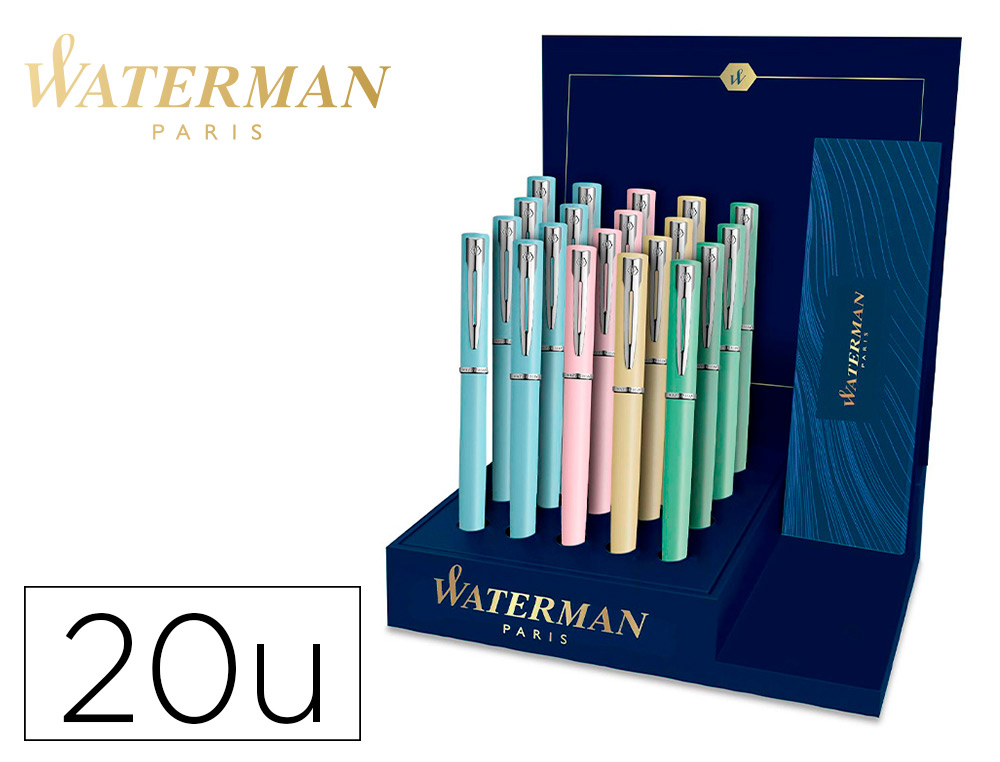 EXPOSITOR PARKER ALLURE PASTEL 20 ESFEROGRAFICAS SORTIDAS