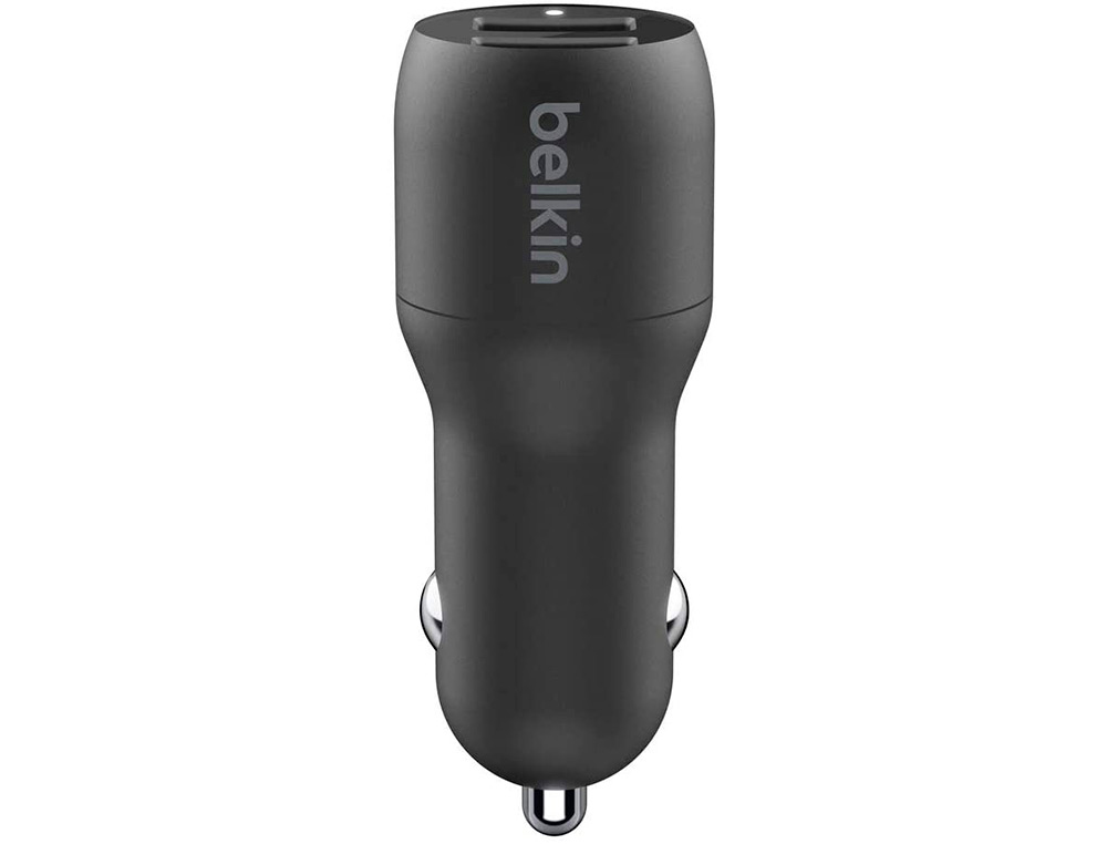 CARREGADOR PARA CARRO BELKIN CCB001BTBK DUPLO USB-A 24W 12W X2 COR PRETO
