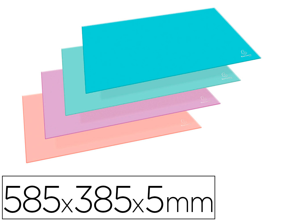 BASE DE SECRETARIA EXACOMPTA AQUAREL CARTAO FORRADO CORES PASTEL SORTIDAS 585X385X5 MM