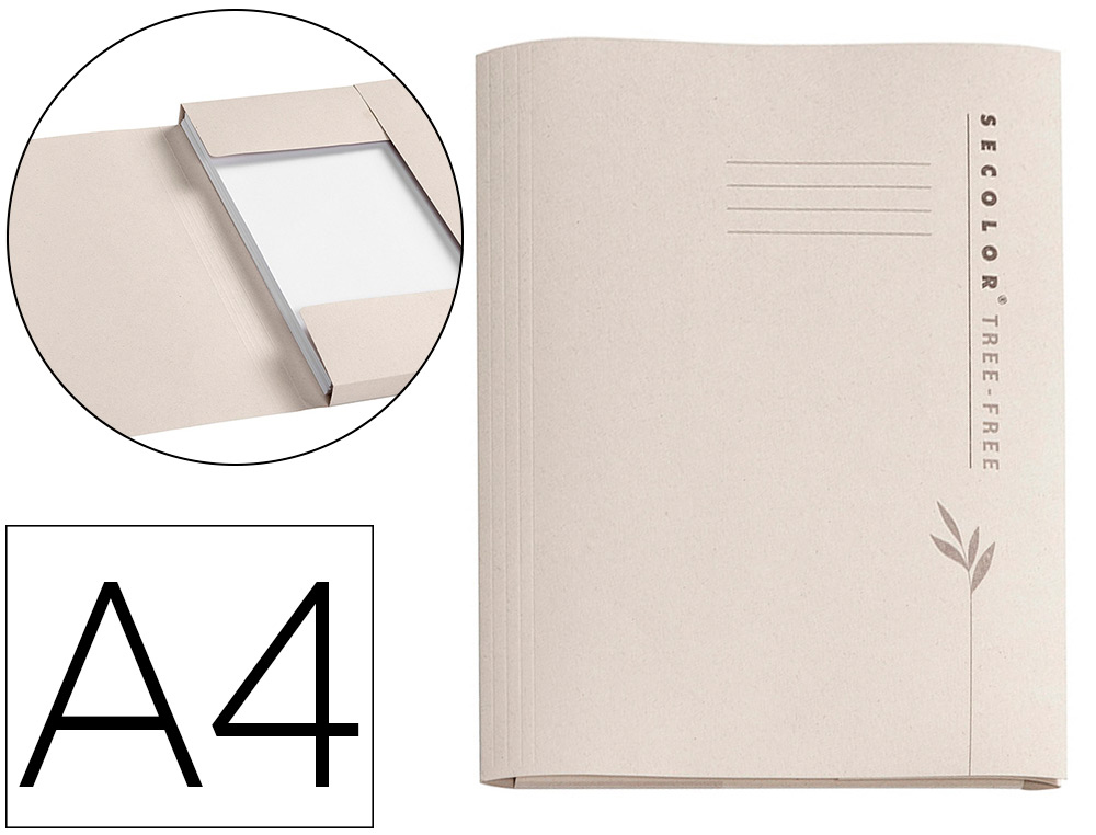 CLASSIFICADOR DE CARTOLINA TARIFOLD 100% ECOLOGICO 226 G/M2 DIN A4 TRES ABAS COR FECHO PACK DE 10 UNIDADES