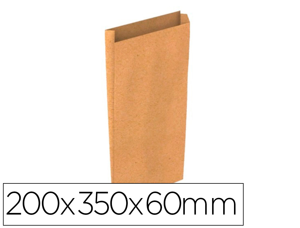 ENVELOPE BASIKA KRAFT NATURAL LISO COM FOLE M 200X350X60 MM PACK DE 25 UNIDADES