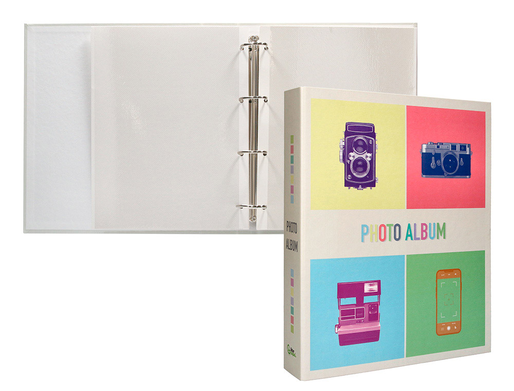 ALBUM DE FOTOS LIDERPAPEL ANEIS COM 20 FOLHAS AUTOADESIVAS