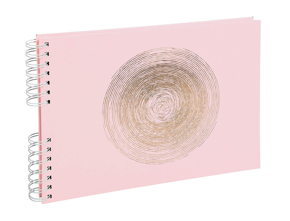 ALBUM DE FOTOS ESPIRAL EXACOMPTA ELLIPSE 50 PAGINAS 32X22 CM COR ROSA