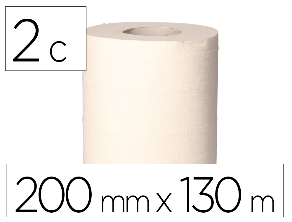 PAPEL SECA MAOS BUNZL GREENSOURCE 2 FOLHAS CELULOSE BRANCA 200 MM X 130 MT PACK DE 6 ROLOS