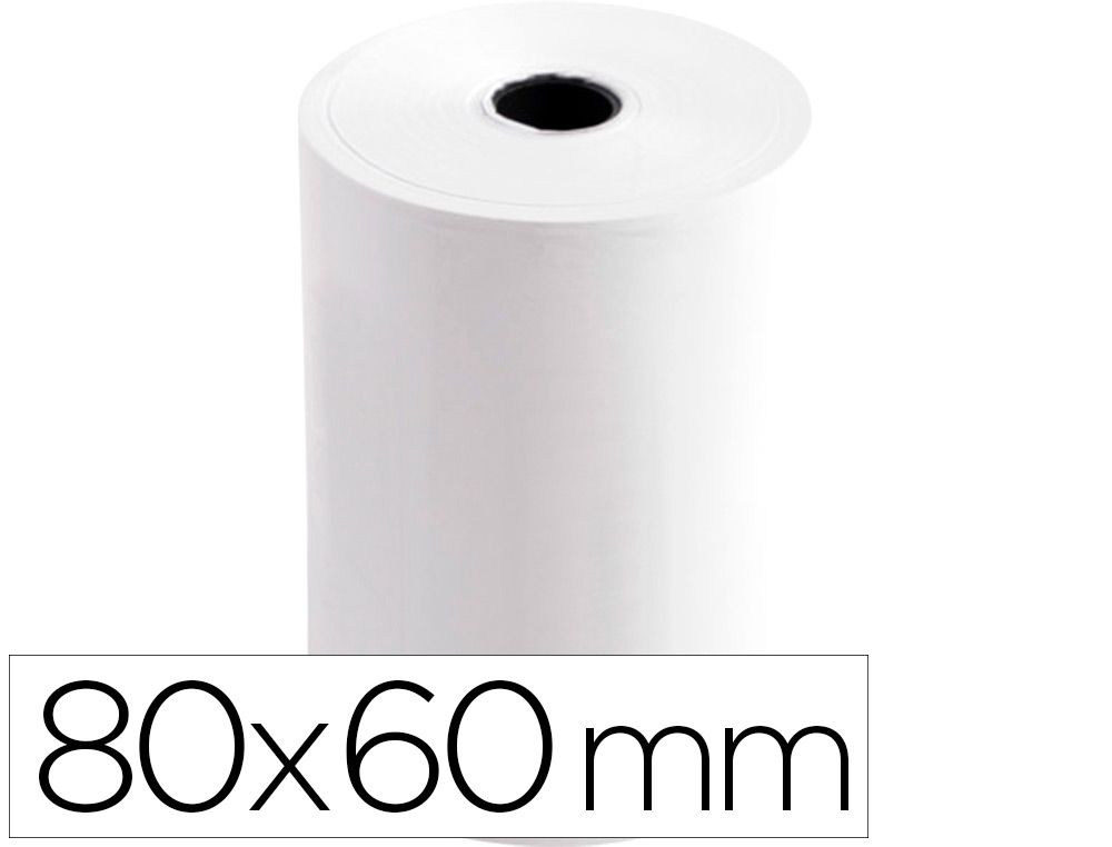 ROLO TERMICO PARA IMPRESSORA Q-CONNECT 80 MM LARGURA X 60 MM DIAMETRO SEM BISFENOL EM PAPEL DE 70 GR