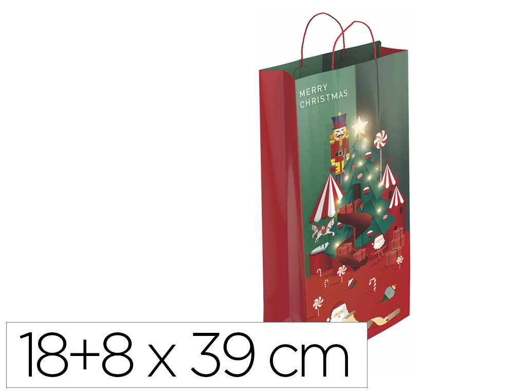 SACO PARA PRESENTE BASIKA PARA GARRAFA NV2303 18+8X39 CM