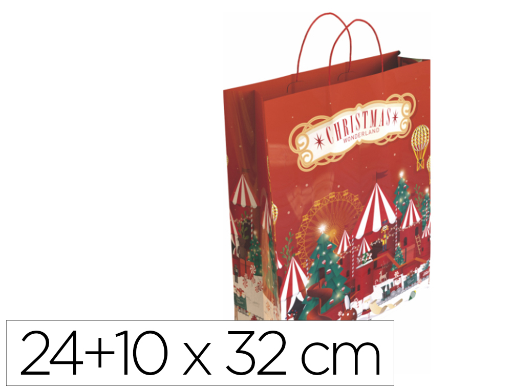 SACO PARA PRESENTE BASIKA NV2301 S 24+10X32 CM