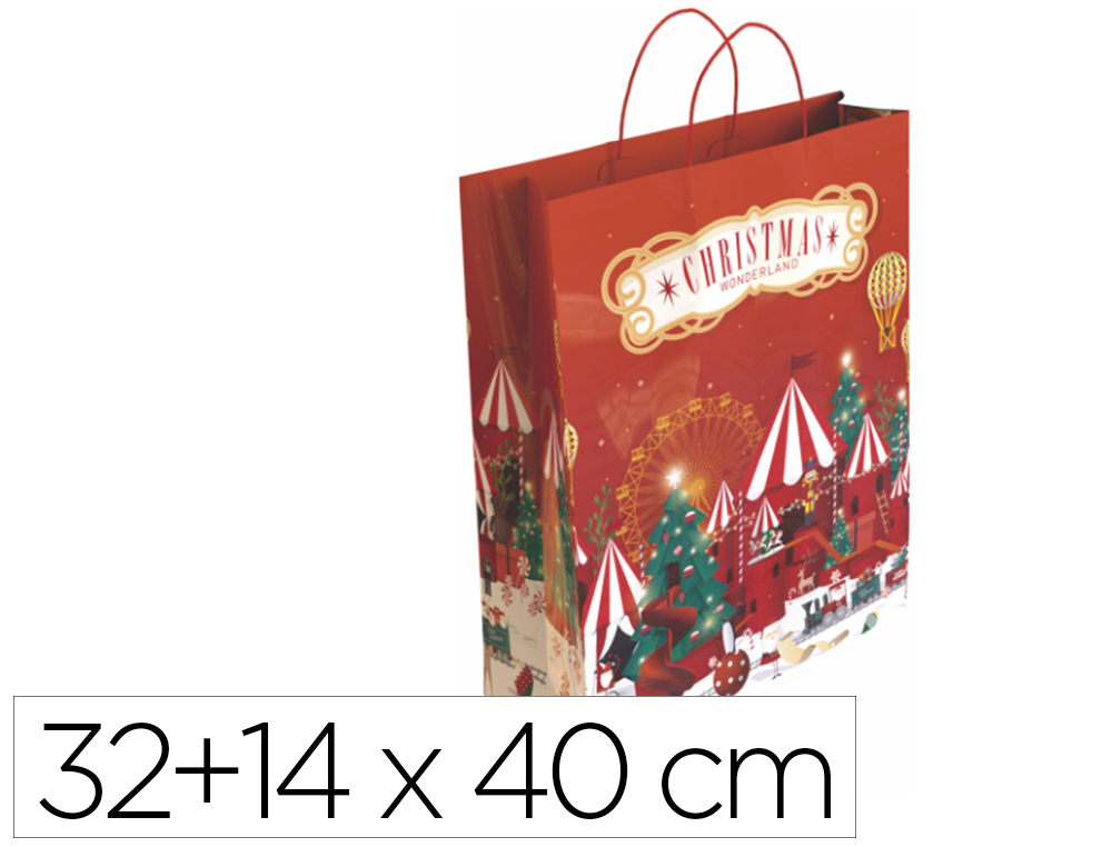 SACO PARA PRESENTE BASIKA NV2301 L 32+14X40 CM
