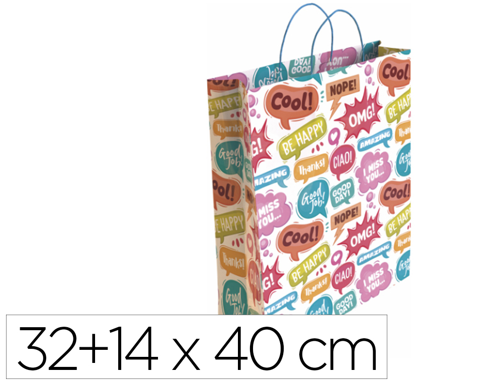 SACO PARA PRESENTE BASIKA TA2301 L 32+14X40 CM