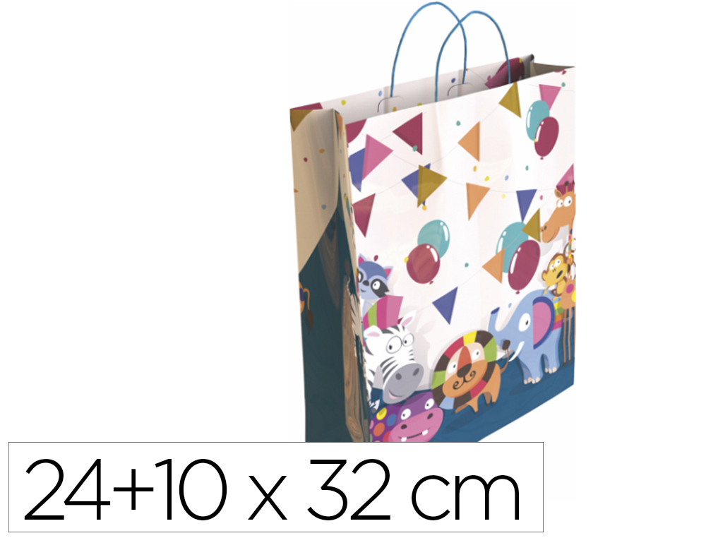 SACO PARA PRESENTE BASIKA TA2304 S GARRAFA 24+10X32 CM