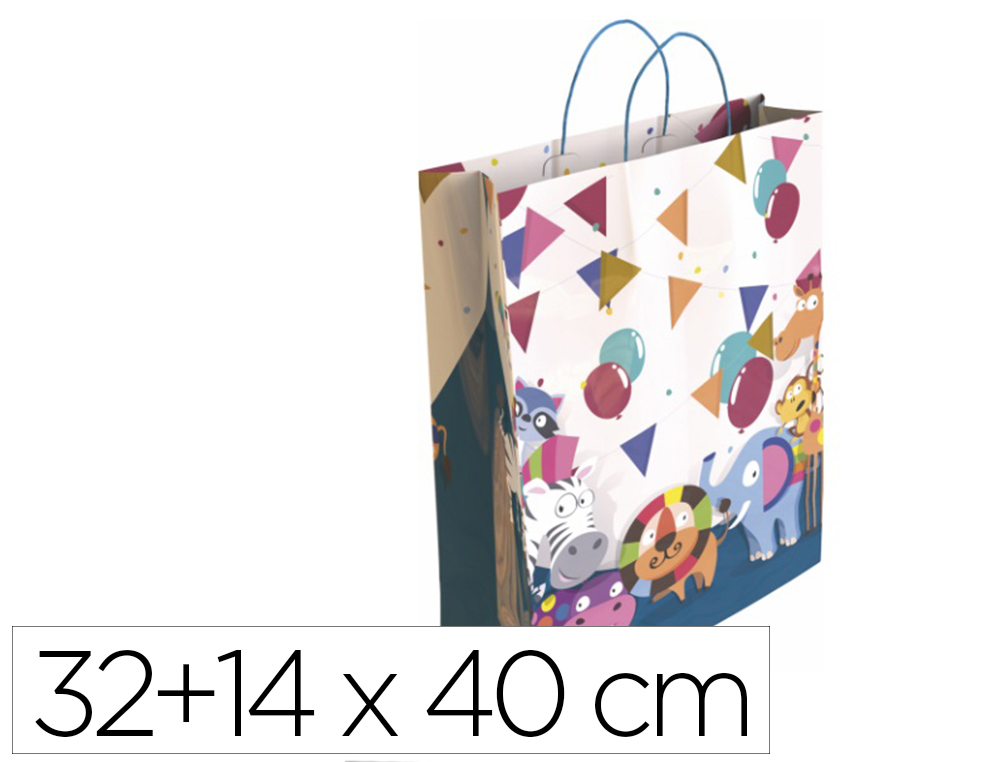 SACO PARA PRESENTE BASIKA TA2304 L GARRAFA 32+14X40 CM