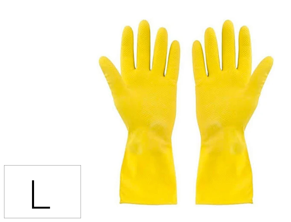 LUVAS DE LATEX ACETINADAS COM RELEVO ANTI DESLIZANTE SEM PO TAMANHO GRANDE