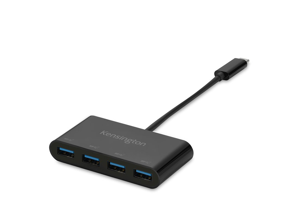 HUB KENSINGTON CH1200 USB-C DE 10GBPS CARREGADOR E 4 PORTAS USB-A 3.2