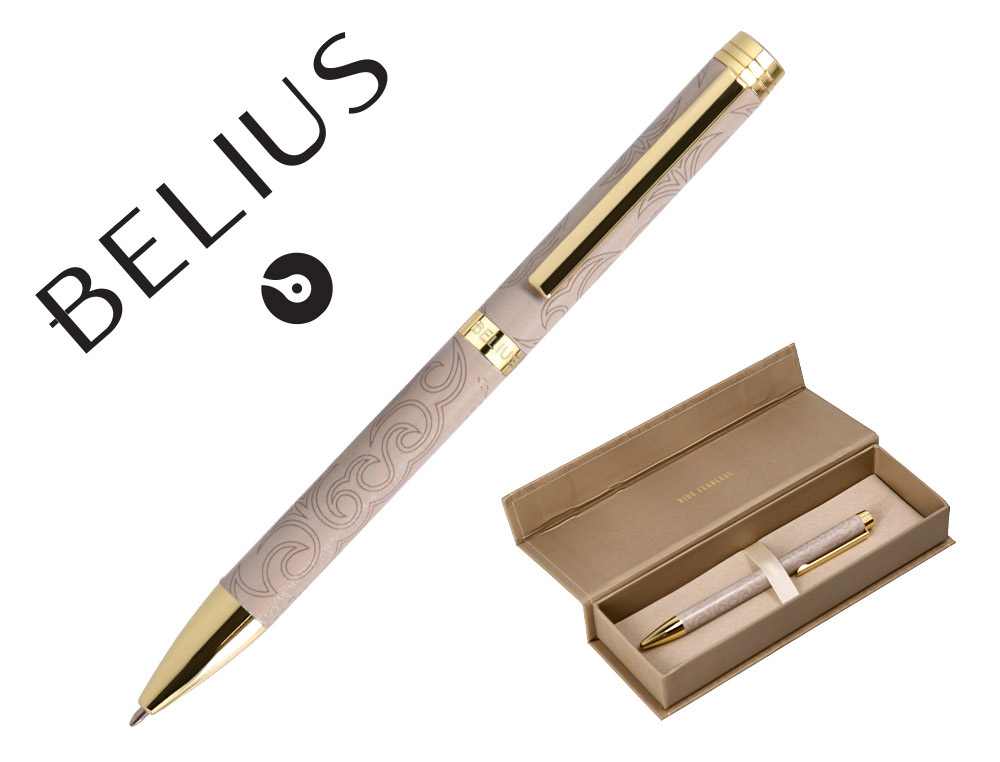 ESFEROGRAFICA BELIUS WILD WEST ALUMINIO COR VERDE DOURADO TINTA COR AZUL CAIXA DESIGN