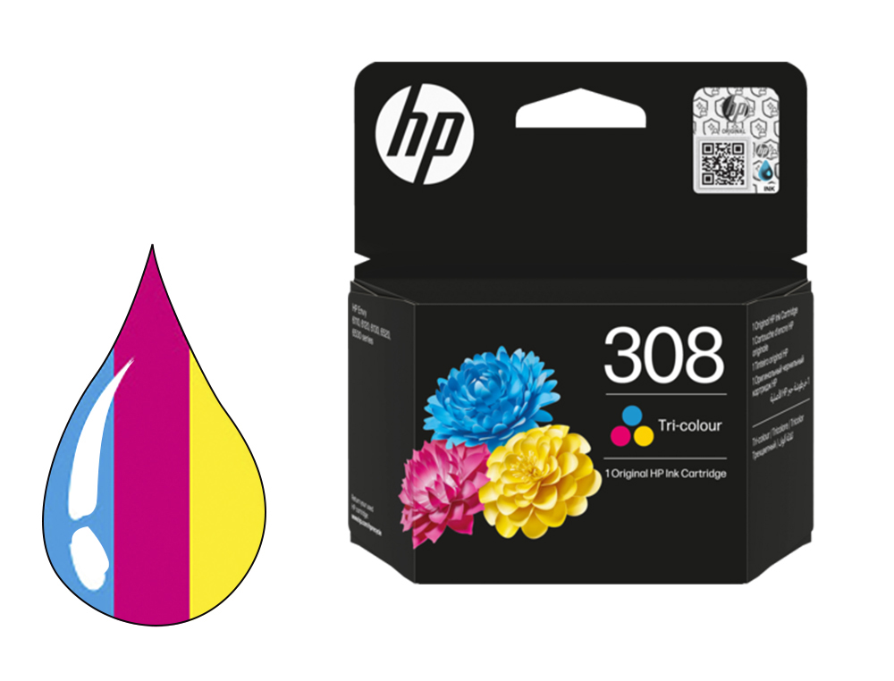 TINTEIRO HP 308 COR ENVY 6110/6120/6130/6520/6530 120 PAGINAS