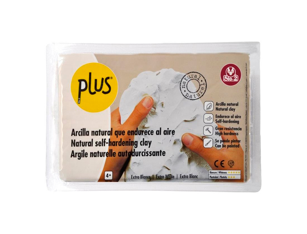 PASTA DE MODELAR SIO-2 PLUS EXTRA COR BRANCO EMBALAGEM DE 1 KG