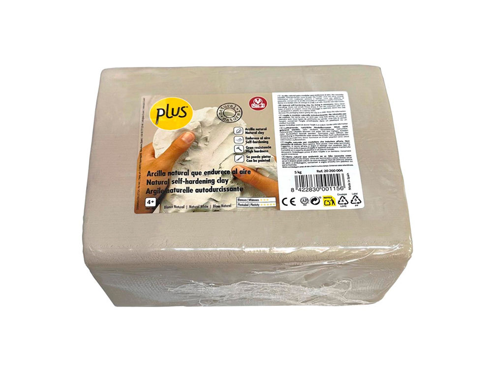 PASTA DE MODELAR SIO-2 PLUS COR BRANCO NATURAL EMBALAGEM DE 5 KG