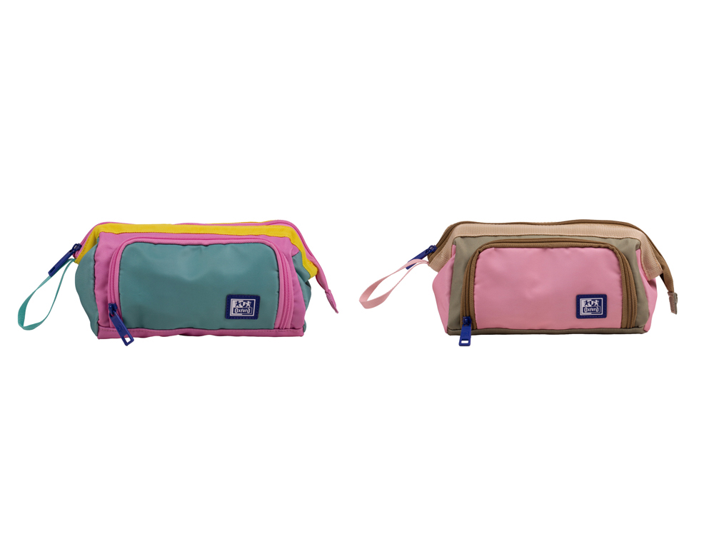 ESTOJO OXFORD GRANDE CAPACIDADE KANGOO COLOR BLOCK 100 X 130 X 220 MM