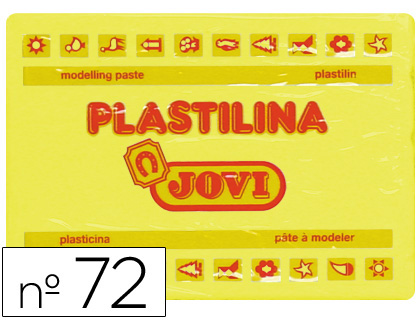 PLASTICINA JOVI 72 350 GR AMARELA CLARO
