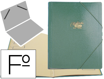 PASTA CLASSIFICADORA SARO CARTAO COMPACTO FOLIO COM 12 DEPARTAMENTOS VERDE