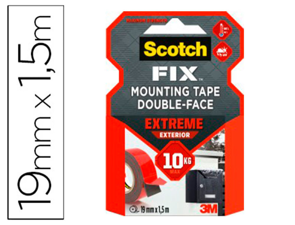 SUPORTE ADESIVO FITA DUPLA FACE 1,5MT X 19 MM