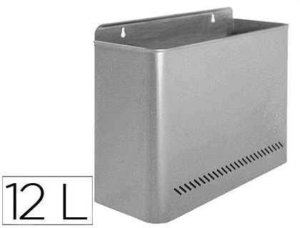 CESTO DE PAPEIS SIE 99 METALICO DE PAREDE CINZA CAPACIDADE 11 LITROS 28,5X12,5X32,5 CM
