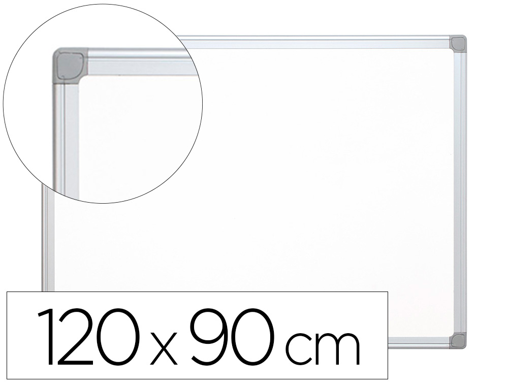 QUADRO BRANCO Q-CONNECT LACADO MAGNETICO C/CAIXILHO EM ALUMINIO 120 X 90 CM