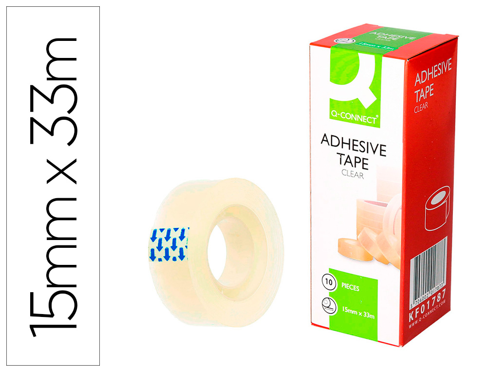 FITA ADESIVA Q-CONNECT 33 MT X 15 MM