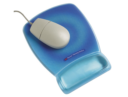 TAPETE PARA RATO 3M COM APOIO DE PULSOS NA COR AZUL