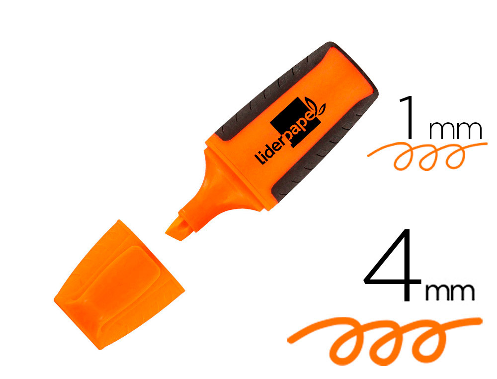 MARCADOR FLUORESCENTE LIDERPAPEL LARANJA