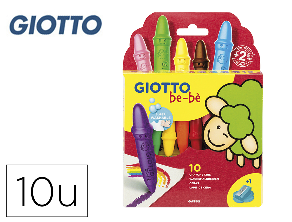 LAPIS DE CERA GIOTTO BEBE COM 10 LAPIS