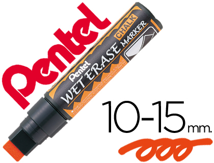 MARCADOR PENTEL GIZ SMW56 WET ERASE LARANJA