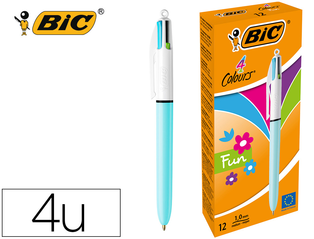 ESFEROGRAFICA BIC QUATRO CORES PASTEL EDICAO LIMITADA