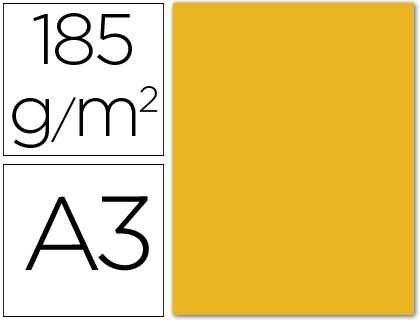 CARTOLINA GUARRO DIN A3 OURO 280 GR PACK DE 50 FOLHAS