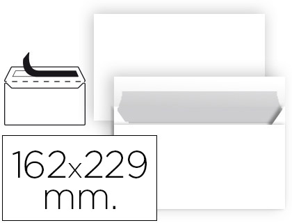 ENVELOPE LIDERPAPEL C5 BRANCO 162X229 MM TIRA DE SILICONE PACK DE 25 UNIDADES